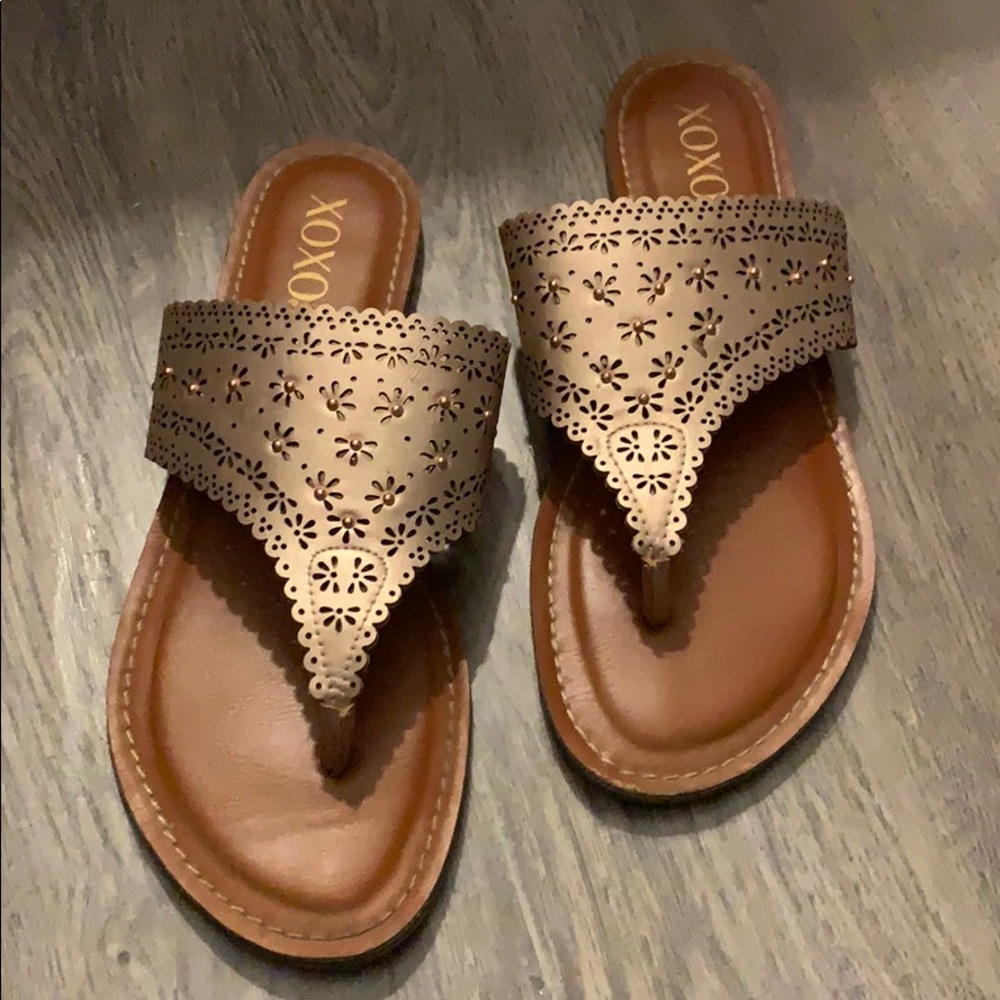XOXO Rose gold sandals